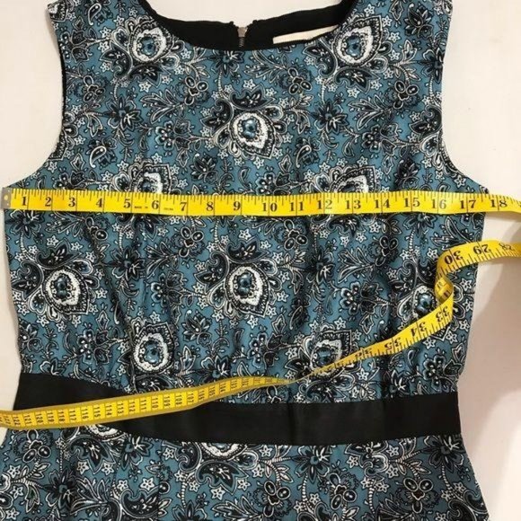 Ann Taylor Loft Floral Paisley Print Dress Blue - Picture 5 of 9